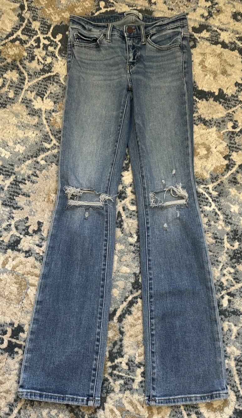 BKE Payton Jeans Women’s 25x32 Universal Fit MidRise Tailored Bootcut Distressed